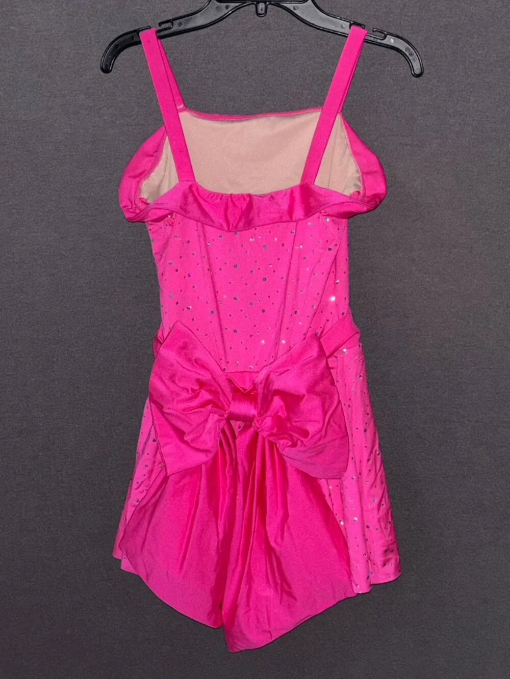 Revolution Dancewear Diamonds Hot Pink Foil Dot Dance Costume Dress Gloves SA